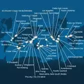Italia, Francia, Spagna, Portogallo, Isole Azzorre, Stati Uniti, Florida (USA), Messico, Stati Uniti, Hawai, Polinesia, Fiji
