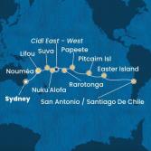 Australia, Hawai, Fiji, Tonga, Polinesia, Cile