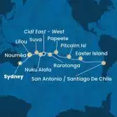 Australia, Hawai, Fiji, Tonga, Polinesia, Cile