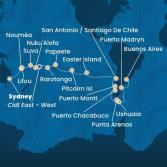 Australia, Hawai, Fiji, Tonga, Polinesia, Cile, Argentina