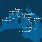 Malta, Italia, Corsica (Francia), Francia, Spagna