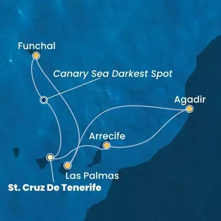 COSTA FORTUNA - Itinerario di 6 notti partendo da ST. CRUZ DE TENERIFE il 29/12/2025 - Isole Canarie, Marocco, Madera