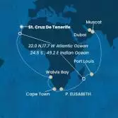 Isole Canarie, Namibia, Sud Africa, Mauritius, Oman, Emirati Arabi Uniti