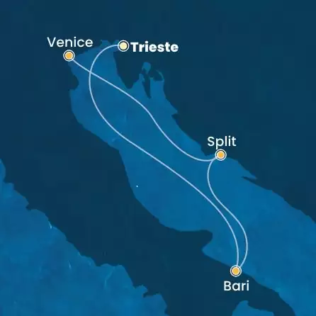 COSTA DELIZIOSA - Itinerario di 2 notti partendo da TRIESTE il 16/04/2025 - Italia, Croazia