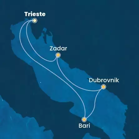 COSTA DELIZIOSA - Itinerario di 3 notti partendo da TRIESTE il 03/12/2024 - Italia, Croazia