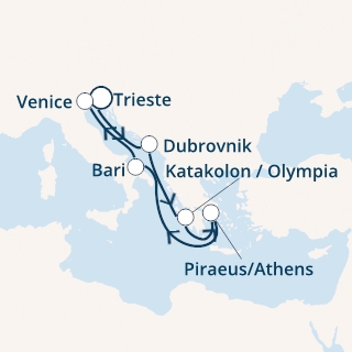 Italia, Croazia, Grecia