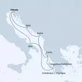 Italia, Croazia, Montenegro, Grecia