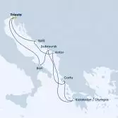 Italia, Croazia, Montenegro, Grecia