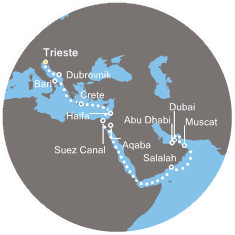 Italia, Croazia, Grecia, Giordania, Oman, Emirati Arabi Uniti