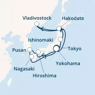 COSTA MEDITERRANEA - Itinerario di 12 notti partendo da TOKYO il 05/05/2021 - Giappone, Russia, Sud Korea