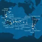 Giappone, Taiwan, Cina, Filippine, Australia, Hawai, Fiji, Tonga, Polinesia, Cile, Argentina