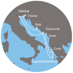 COSTA MEDITERRANEA - Itinerario di 6 notti partendo da VENEZIA il 17/07/2015 - Croazia, Montenegro, Grecia