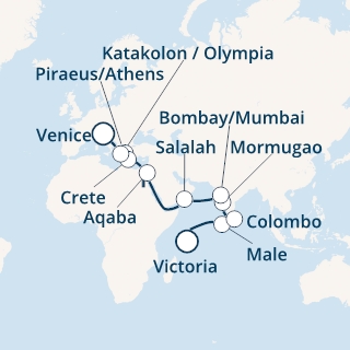 Seychelles, Maldive, Sri Lanka, India, Oman, Giordania, Grecia, Italia