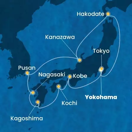 COSTA SERENA - Itinerario di 10 notti partendo da YOKOHAMA il 07/10/2026 - Giappone, Sud Korea