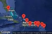 Stati Uniti, Turks e Caicos, Rep. Dominicana, Isole Vergini britanniche, Saint-Barthélemy, Porto Rico, Anguilla, Antigua e Barbuda, Isole Vergini americane