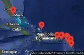 Stati Uniti, Isole Vergini americane, Antigua e Barbuda, Guadalupa, Sint Maarten, Porto Rico, Isole Vergini britanniche, Saint Kitts e Nevis, Saint-Barthélemy, Turks e Caicos