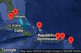 Porto Rico, Isole Vergini britanniche, Antigua e Barbuda, Turks e Caicos, Stati Uniti