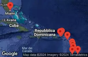 EXPLORA II - Itinerario di 15 notti partendo da Miami il 06/12/2024 - Stati Uniti, Isole Vergini americane, Anguilla, Dominica, Martinica, Barbados, Saint Vincent e Grenadine, Saint Lucia, Saint Kitts e Nevis, Isole Vergini britanniche