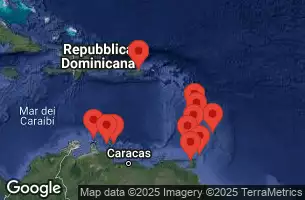 Porto Rico, Aruba, Curaçao, Isole BES, Trinidad e Tobago, Barbados, Saint Lucia, Martinica, Saint Vincent e Grenadine, Grenada