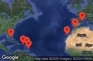 Spagna, Marocco, Barbados, Guadalupa, Antigua e Barbuda, Porto Rico, Stati Uniti, Egitto