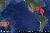 Stati Uniti, Isole Vergini americane, Guadalupa, Martinica, Saint Lucia, Grenada, Saint Vincent e Grenadine, Barbados, Trinidad e Tobago, Montserrat, Isole Vergini britanniche, Porto Rico