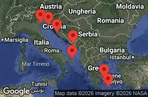 EXPLORA II - Itinerario di 8 notti partendo da Venezia (Fusina) il 08/06/2026 - Italia, Croazia, Grecia, Monaco