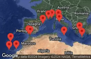 EXPLORA I - Itinerario di 21 notti partendo da Piraeus (Athens) il 31/10/2024 - Grecia, Malta, Italia, Monaco, Francia, Spagna, Portogallo, Gibilterra