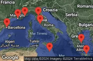 Grecia, Malta, Italia, Monaco, Francia, Spagna