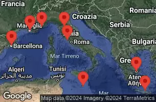 EXPLORA I - Itinerario di 11 notti partendo da Piraeus (Athens) il 31/10/2024 - Grecia, Malta, Italia, Monaco, Francia, Spagna