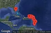 Barbados, Trinidad e Tobago, Martinica, Antigua e Barbuda, Sint Maarten, Isole Vergini britanniche, Stati Uniti, Porto Rico, Guadalupa