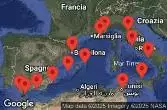 Spagna, Gibilterra, Francia, Monaco, Italia, Tunisia