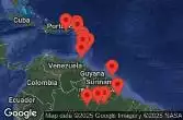 Porto Rico, Saint-Barthélemy, Martinica, Barbados, Trinidad e Tobago, Brasile, Guyana francese, Saint Vincent e Grenadine, Saint Lucia, Saint Kitts e Nevis, Emirati Arabi Uniti