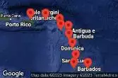 Barbados, Dominica, Saint Lucia, Guadalupa, Saint-Barthélemy, Porto Rico, Isole Vergini britanniche, Saint Kitts e Nevis, Antigua e Barbuda, Saint Vincent e Grenadine