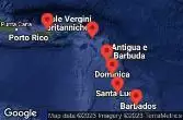 Barbados, Dominica, Saint Lucia, Guadalupa, Saint-Barthélemy, Porto Rico