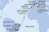 Santos,Rio de Janeiro,Buzios,Salvador,Maceio,Santa Cruz de Tenerife,Tangier,Barcelona,La Goulette,Palermo,Naples,Livorno,Marseille