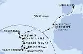 Bridgetown,Kingstown,Saint George,Fort de France,Pointe-a-Pitre,Philipsburg,St John s,Santa Cruz de Tenerife,Barcelona