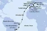 Brasile, Capo Verde, Portogallo, Marocco, Spagna, Francia, Italia
