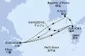 Shanghai,Fukuoka,Busan,Shanghai,Gangjeong,Fukuoka,Shanghai