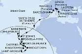 Martinica, Guadalupe, Saint Lucia, Barbados, Grenada, Saint Vincent & The Grenadines, Antille Olandesi, Saint Kitts - Nevis, Antigua-Barbuda, Spagna, Francia, Italia