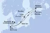 Copenhagen,Visby,Helsinki,Tallinn,Kiel,Copenhagen