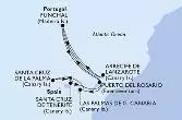 Arrecife de Lanzarote,Funchal,Puerto del Rosario,Las Palmas de G.Canaria,Santa Cruz de La Palma,Santa Cruz de Tenerife,Puerto del Rosario,Funchal,Arrecife de Lanzarote