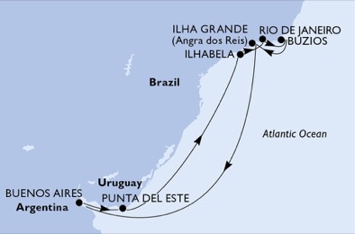 Argentina, Uruguay, Brasile