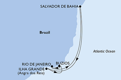 Rio de Janeiro, Salvador da Bahia, Ilha Grande, Buzios, Rio de Janeiro