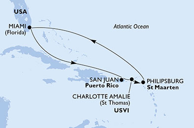 USA, Porto Rico, Isole Vergini (USA), St. Maarten