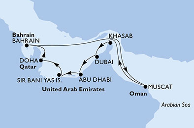 Emirati Arabi Uniti, Qatar, Bahrain, Oman