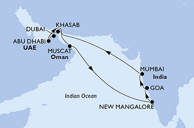 Emirati Arabi Uniti, Oman, India