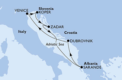 Italia, Slovenia, Croazia, Albania