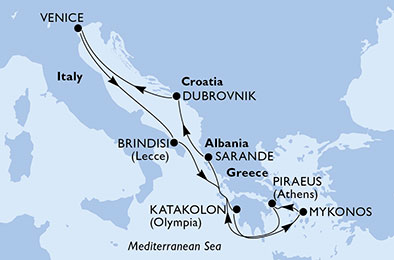 Italia, Grecia, Albania, Croazia