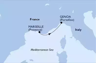 MSC BELLISSIMA - Itinerario di 1 notti partendo da MARSEILLE, FRANCE il 12/11/2019 - Francia, Italia