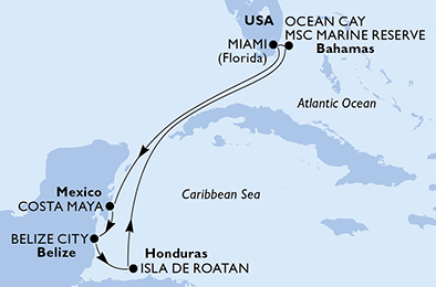 USA, Messico, Belize, Honduras, Bahamas